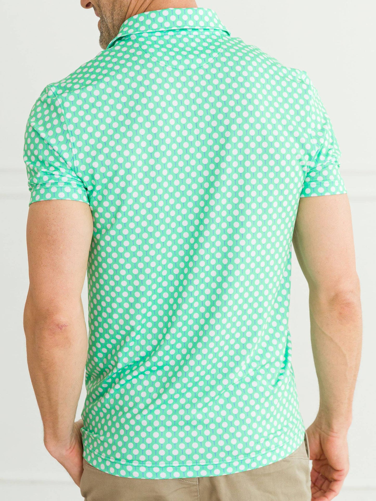 Men's Tiny Tee Time Knit Short Sleeve Performance Polo