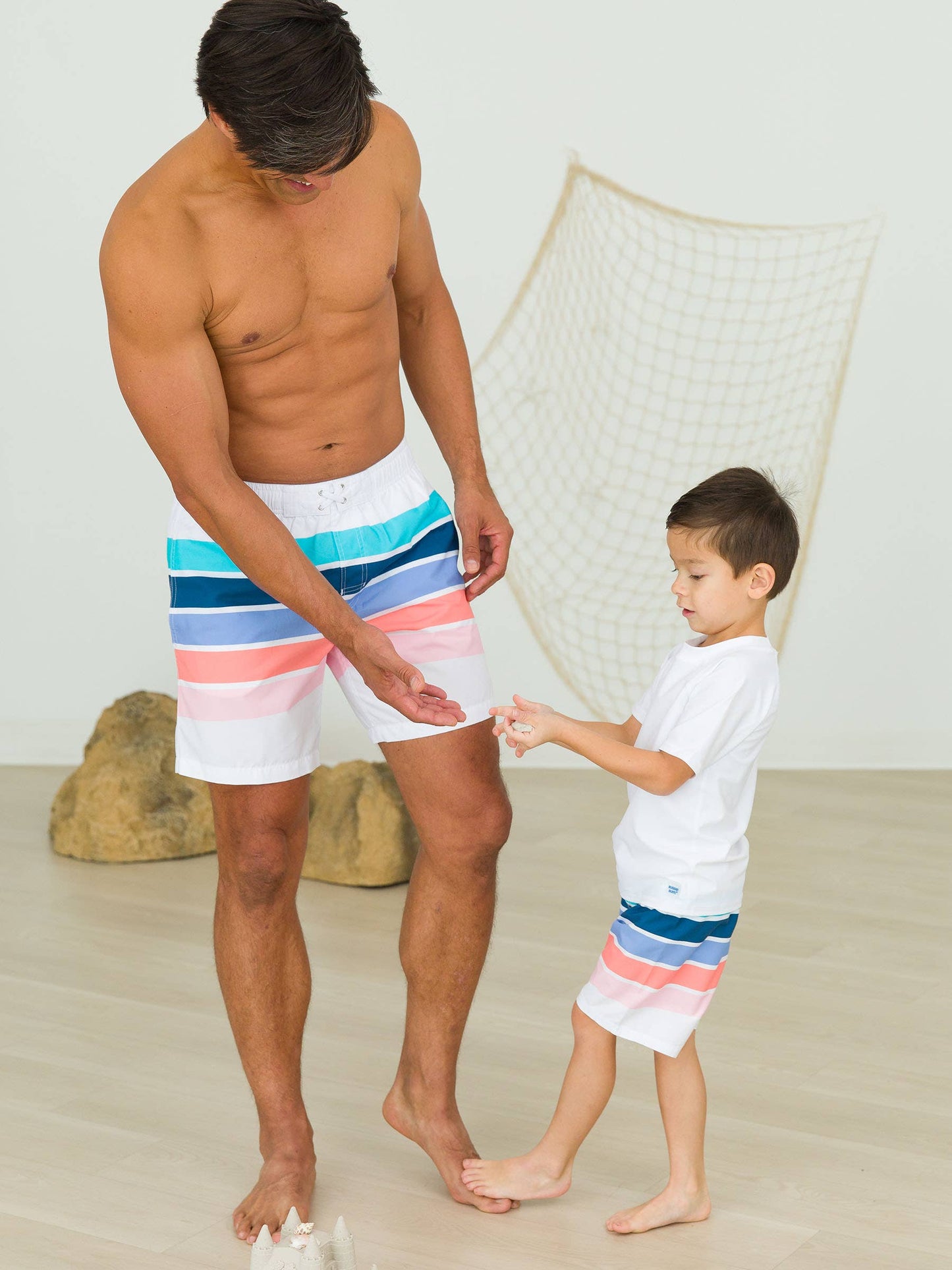 Men's Seaside Stripe Swim Trunks