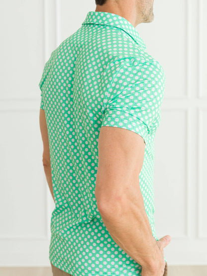 Men's Tiny Tee Time Knit Short Sleeve Performance Polo